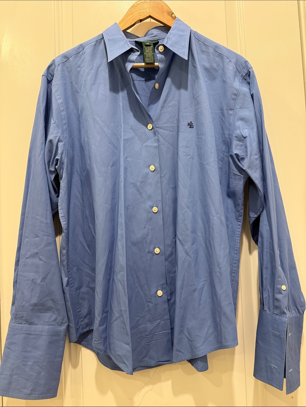 Ralph Lauren Blue Button-Down Dress Shirt Wide cuffs